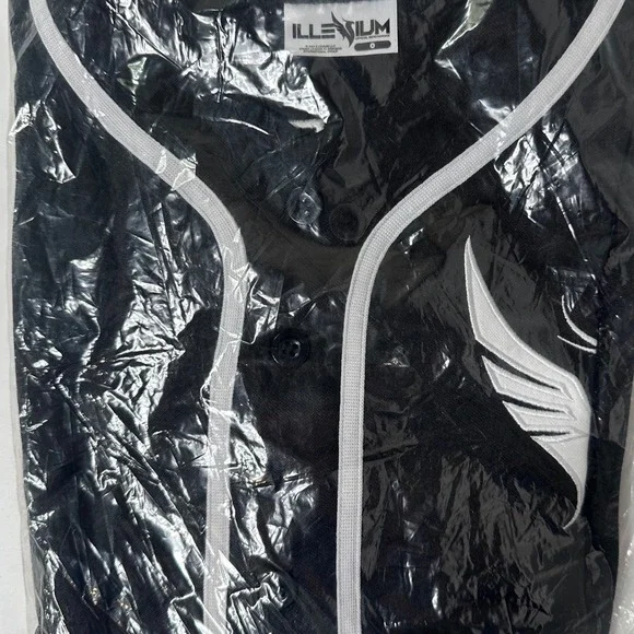 Official Illenium LTD Licensed Baseball Jersey Black White #3 NWT Men Size M - Picture 6 of 6